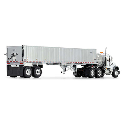 Mack Granite MP Day Cab with East Genesis End Dump Trailer (White)