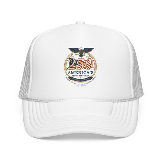 Trucker Hat — '250th America’s' Vintage Eagle Retro Foam Cap