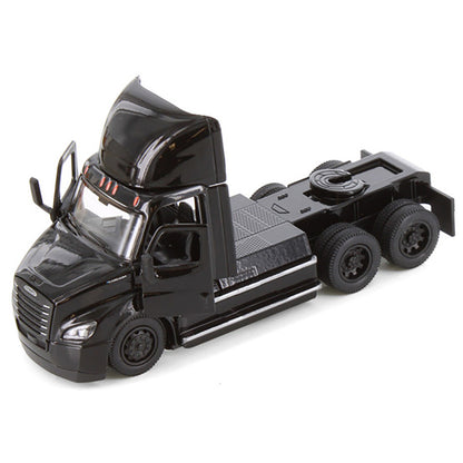 Model of a 2022 Freightliner eCascadia Day Cab Tractor on a White Background