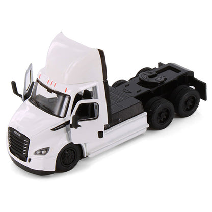 Model of a 2022 Freightliner eCascadia Day Cab Tractor on a White Background