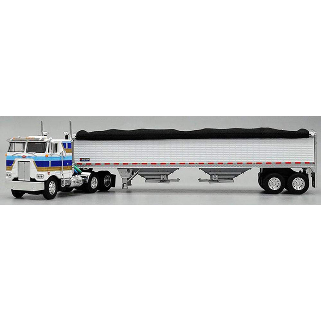 Peterbilt 352 COE w/45' Wilson Pacesetter Grain Trailer (White/Blue)