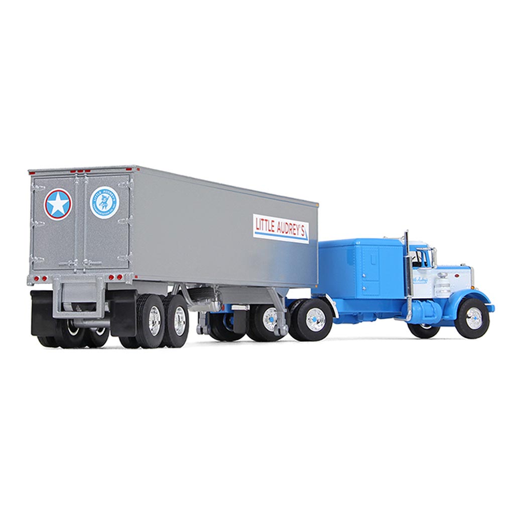 Peterbilt 351 w/40' Vintage Reefer Van Trailer "Little Audrey's" (Blue/White)