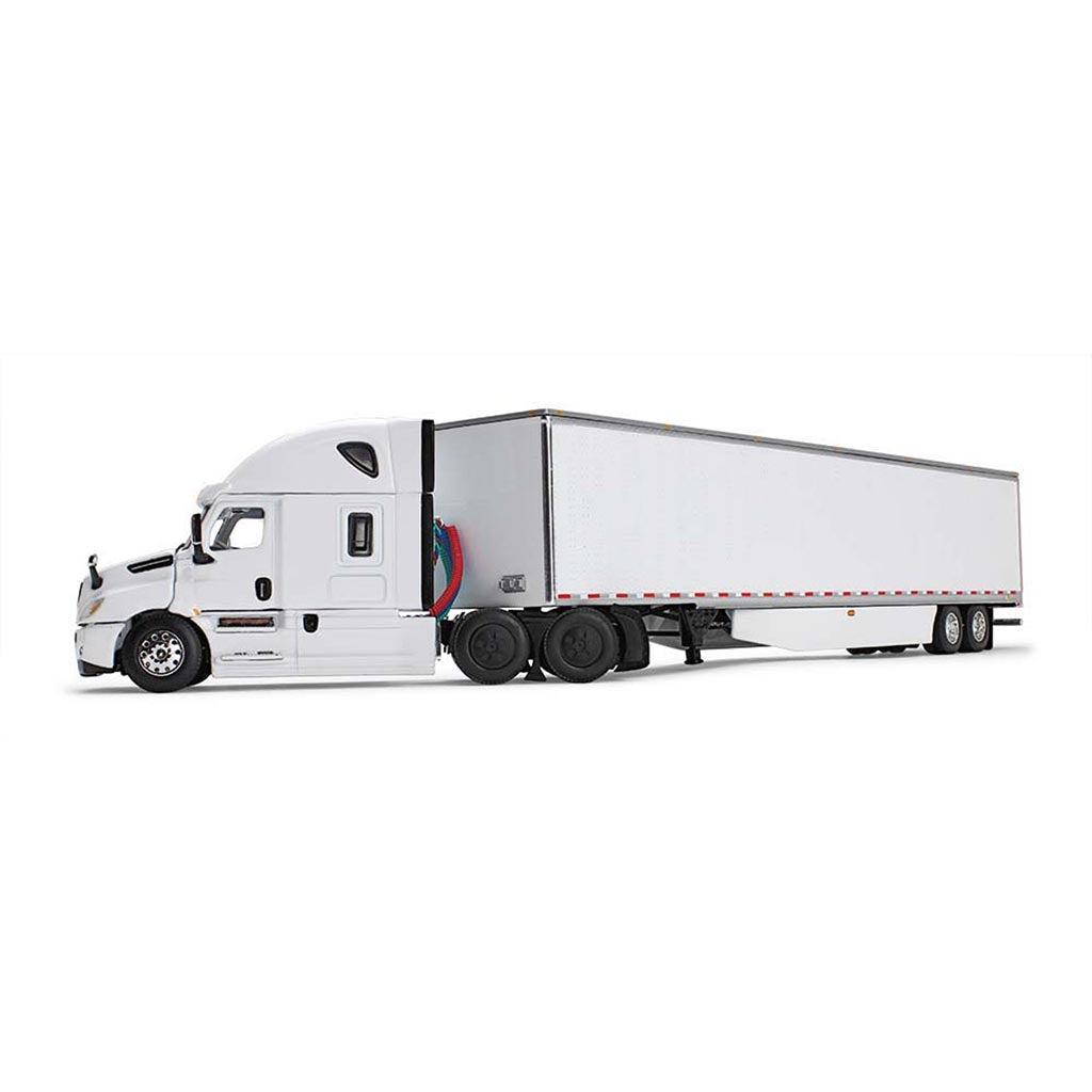 2019 Freightliner Cascadia w/53' Dry Van Trailer & Skirts (White)