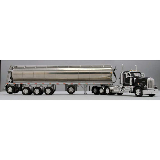 Kenworth W900L Day Cab w/Walinga 5-Axle Bulk Feed Tanker Trailer (Black)