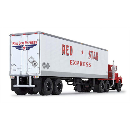 Ford LT 9000 with 40' Vintage Dry Van Trailer "Red Star Express" (Red/White)