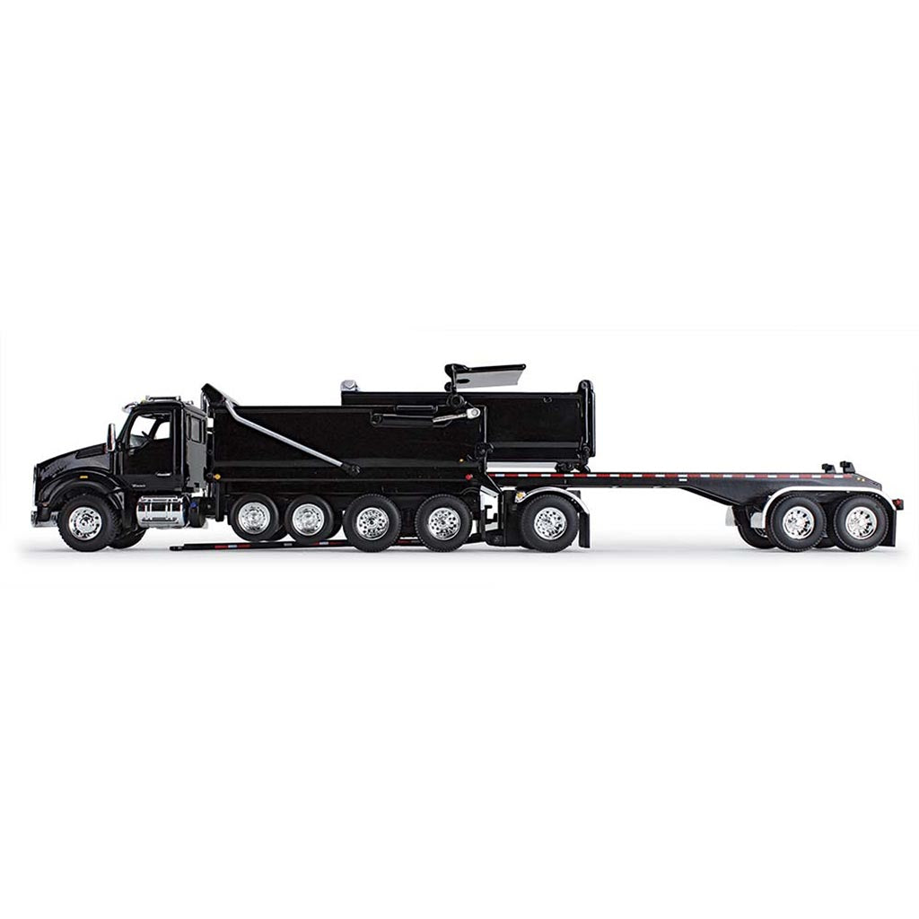 Kenworth T880 with Rogue Bed Dump Truck & Rogue Transfer Dump Trailer (Black)