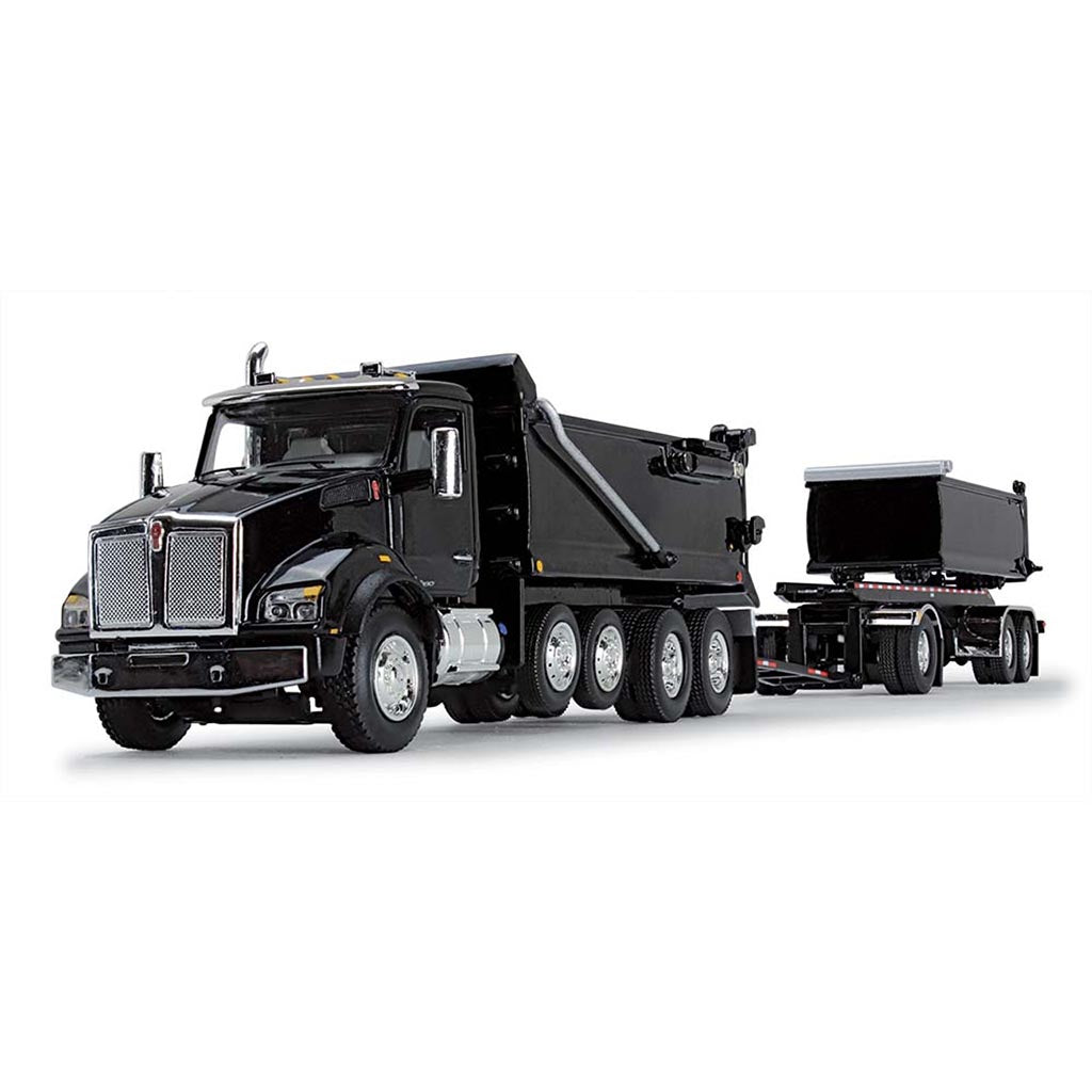 Kenworth T880 with Rogue Bed Dump Truck & Rogue Transfer Dump Trailer (Black)