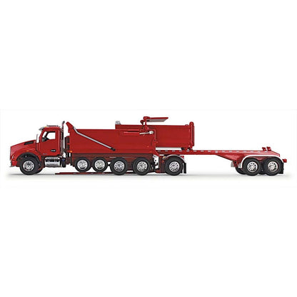 Kenworth T880 with Rogue Bed Dump Truck & Rogue Transfer Dump Trailer (Viper Red)