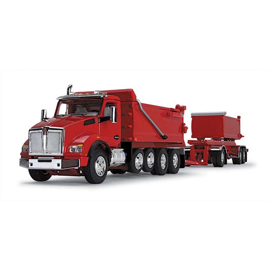 Kenworth T880 with Rogue Bed Dump Truck & Rogue Transfer Dump Trailer (Viper Red)