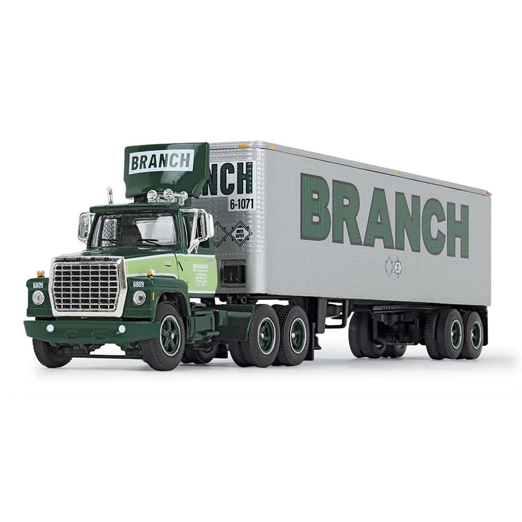 Ford LT 9000 with 40' Vintage Dry Van Trailer "Branch Motor Express" (Green)