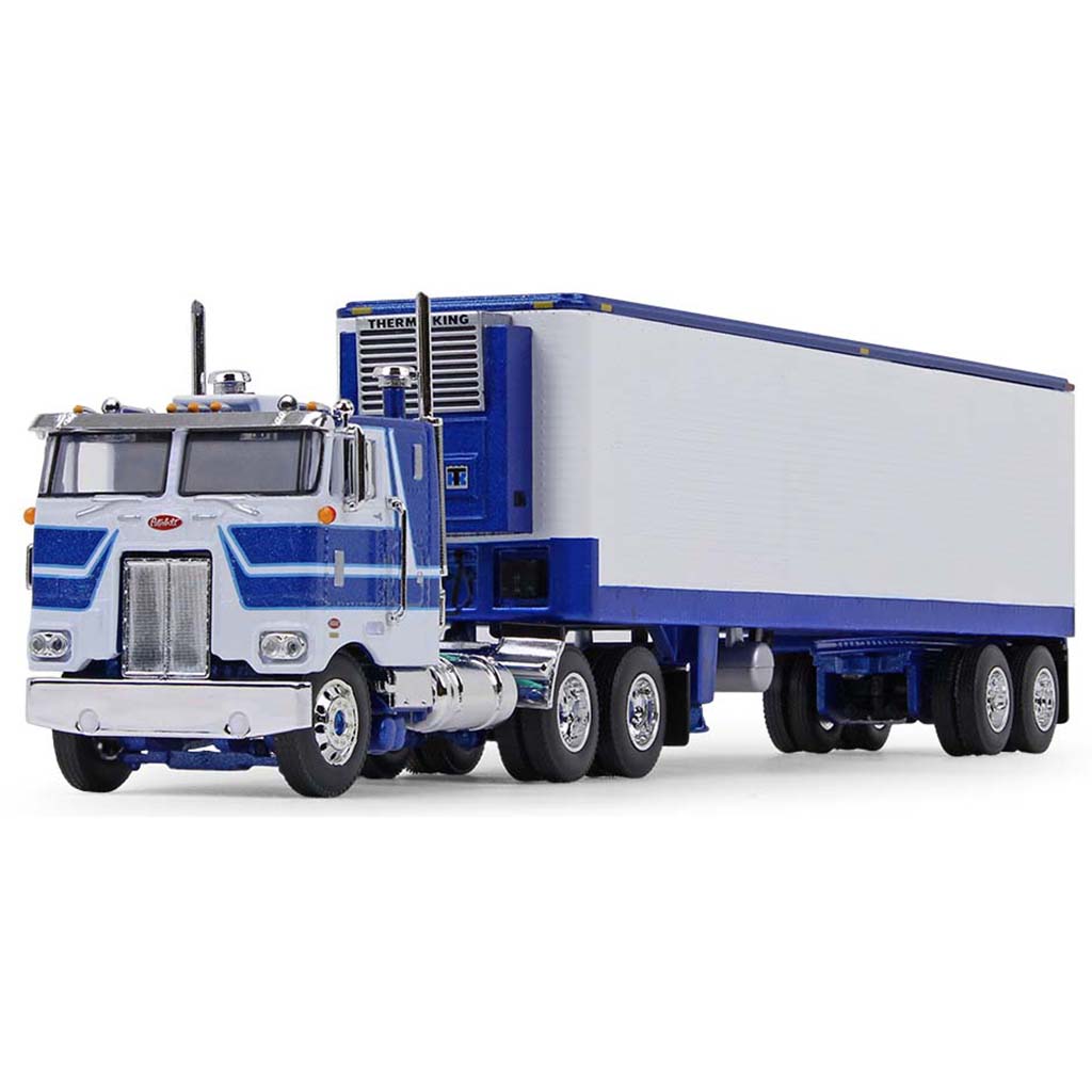 Peterbilt 352 COE w/40' Reefer Van Trailer (White with Surf Blue Stripes)