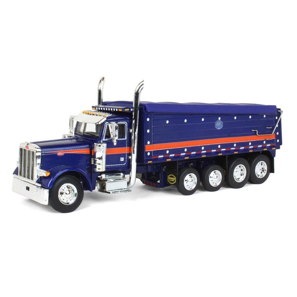 Peterbilt 379 Dump Truck w/MAC Dump Body (Blue/Orange)