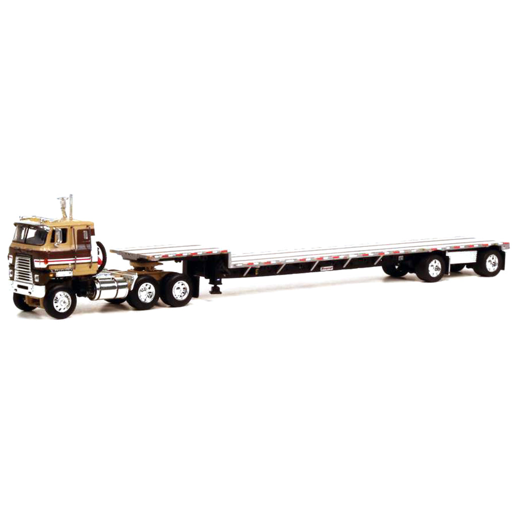 International CO-4070-B Transtar II COE w/53' Transcraft Step Deck Trailer (Dark Brown/Tan)