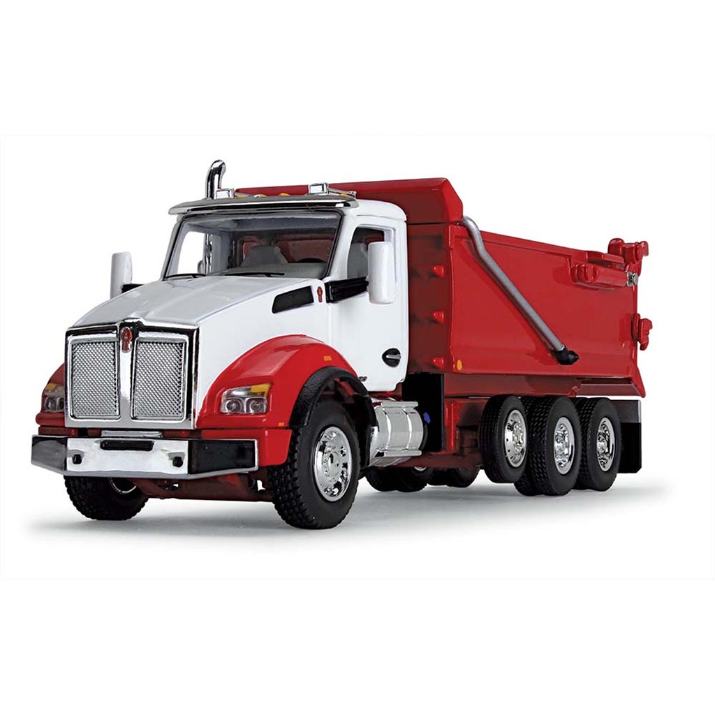 Kenworth T880 with Rogue Bed Dump Truck (White/Viper Red)