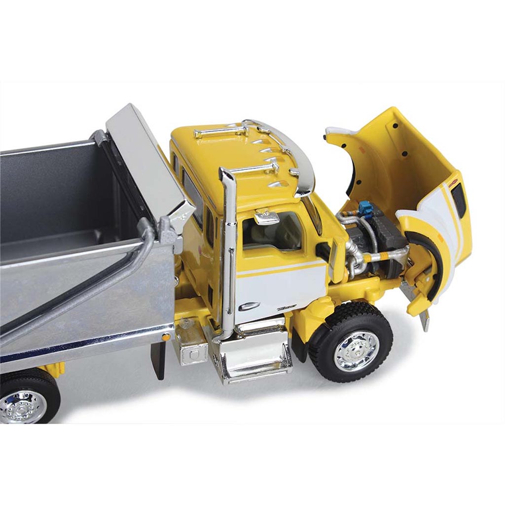 Kenworth T880 with Rogue Bed Dump Truck (Yellow/White/Chrome)
