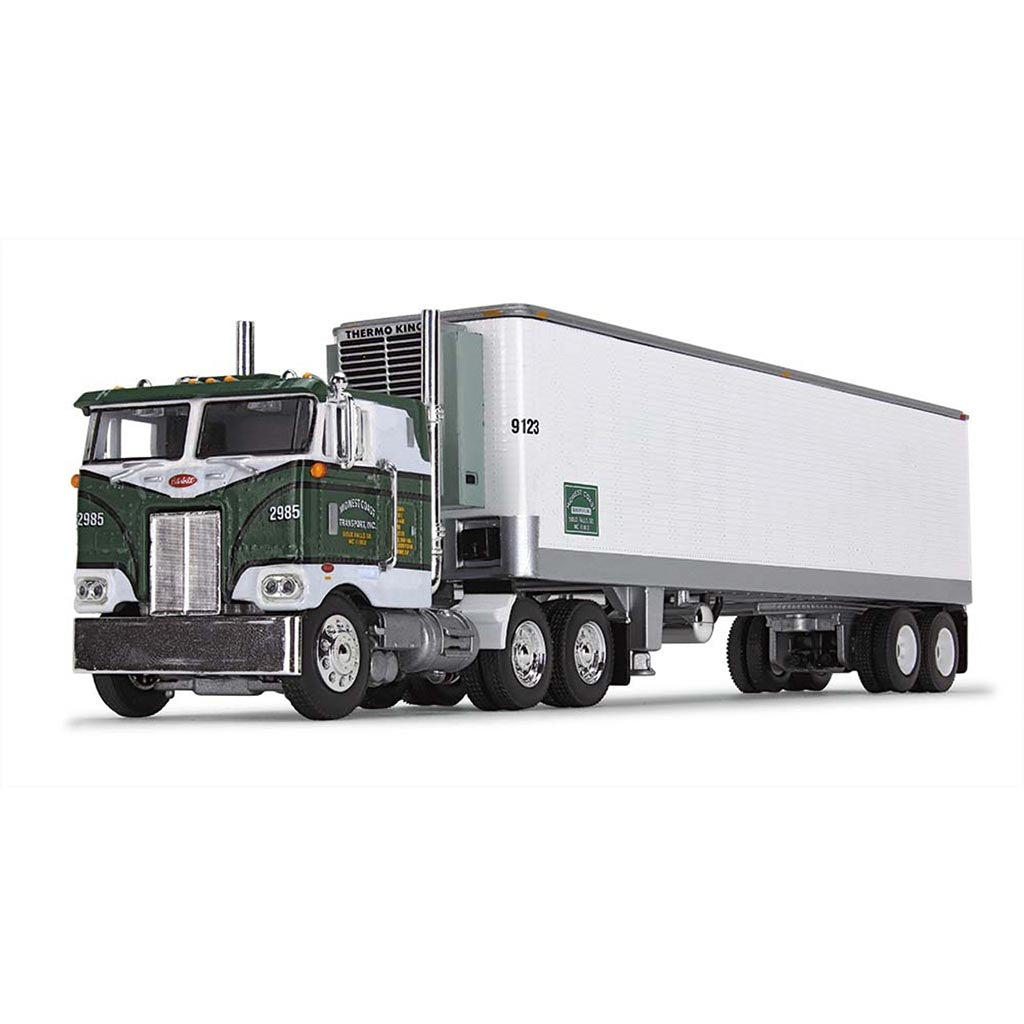 Peterbilt 352 Cab-Over-Engine Tractor w/40' Vintage Dry Van Trailer "Midwest Coast Transport" (Green/White)