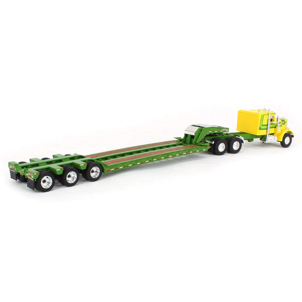 Peterbilt 351 w/Talbert Tri-Axle Lowboy Trailer (Yellow/Green)