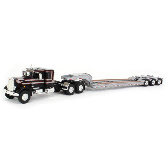 Peterbilt 351 w/Talbert Tri-Axle Lowboy Trailer (Black/Silver)