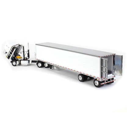 Kenworth K100 Aerodyne Cab-Over-Engine Tractor w/53' Utility Reefer Van Trailer (Black/White)