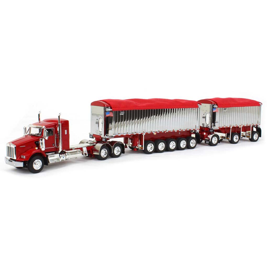 Kenworth T800 w/East Genesis II Michigan End Dump Trailer Set (Red)