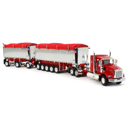 Kenworth T800 w/East Genesis II Michigan End Dump Trailer Set (Red)