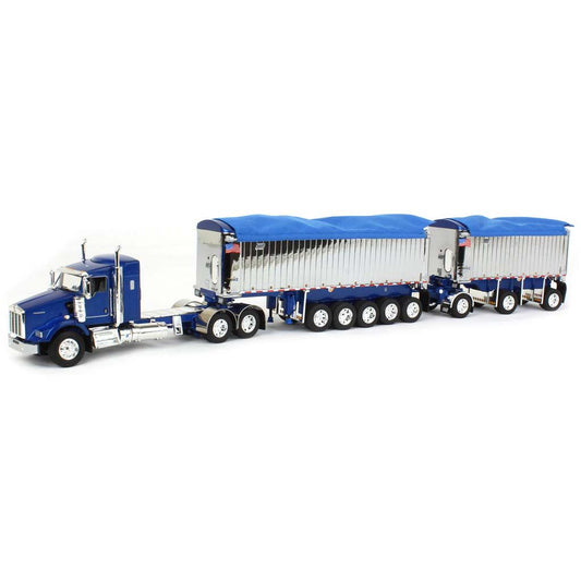 Kenworth T800 w/East Genesis II Michigan End Dump Trailer Set (Blue)