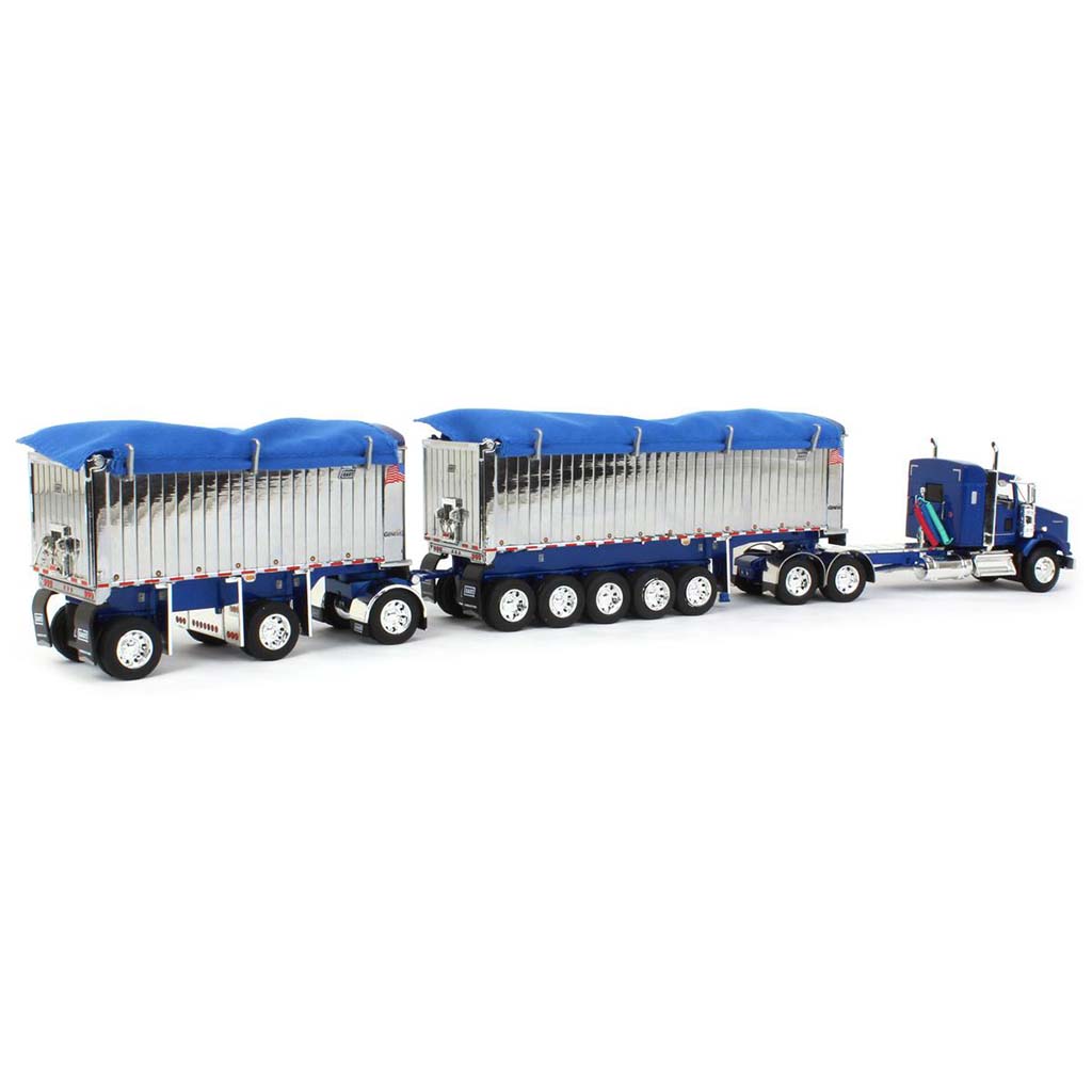 Kenworth T800 w/East Genesis II Michigan End Dump Trailer Set (Blue)