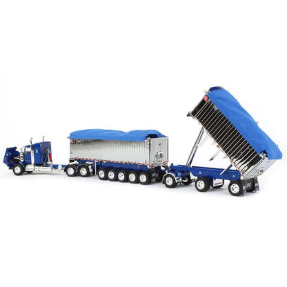 Kenworth T800 w/East Genesis II Michigan End Dump Trailer Set (Blue)