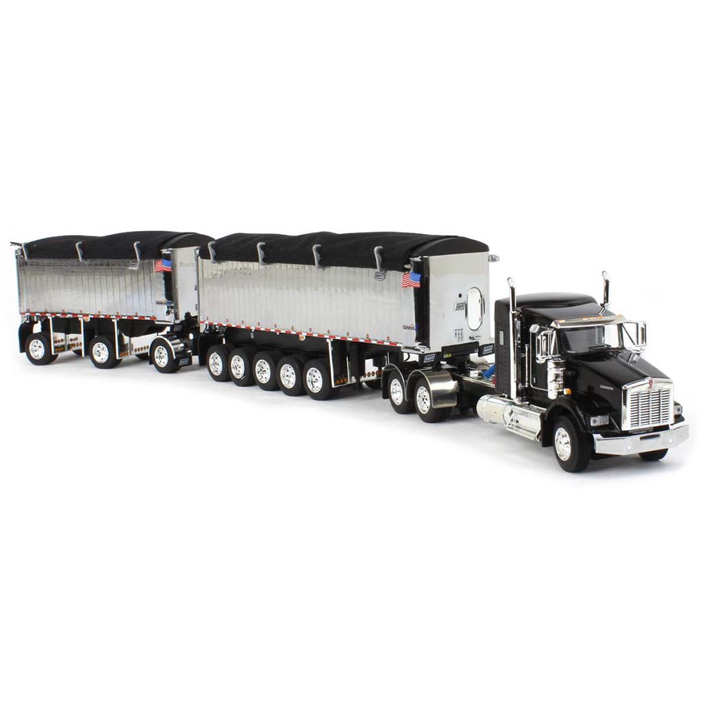 Kenworth T800 w/East Genesis II Michigan End Dump Trailer Set (Black)