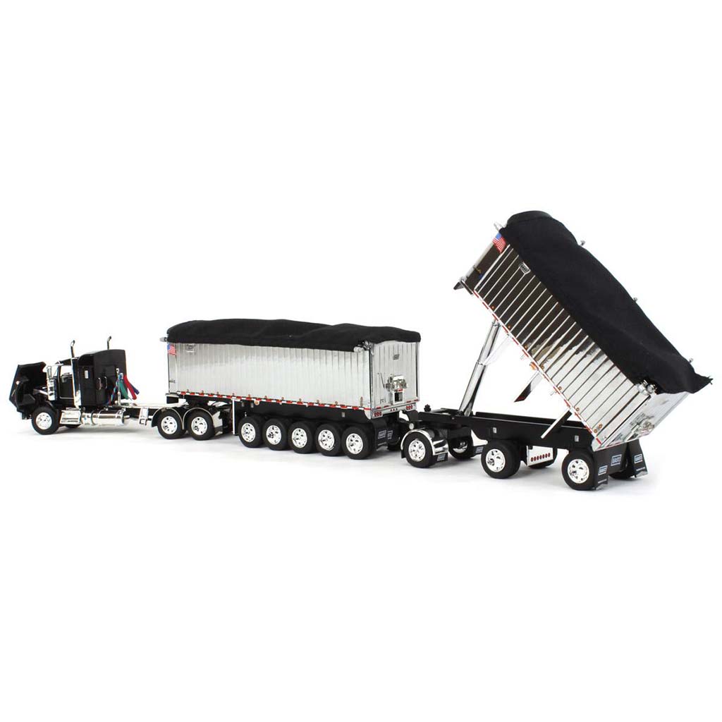 Kenworth T800 w/East Genesis II Michigan End Dump Trailer Set (Black)