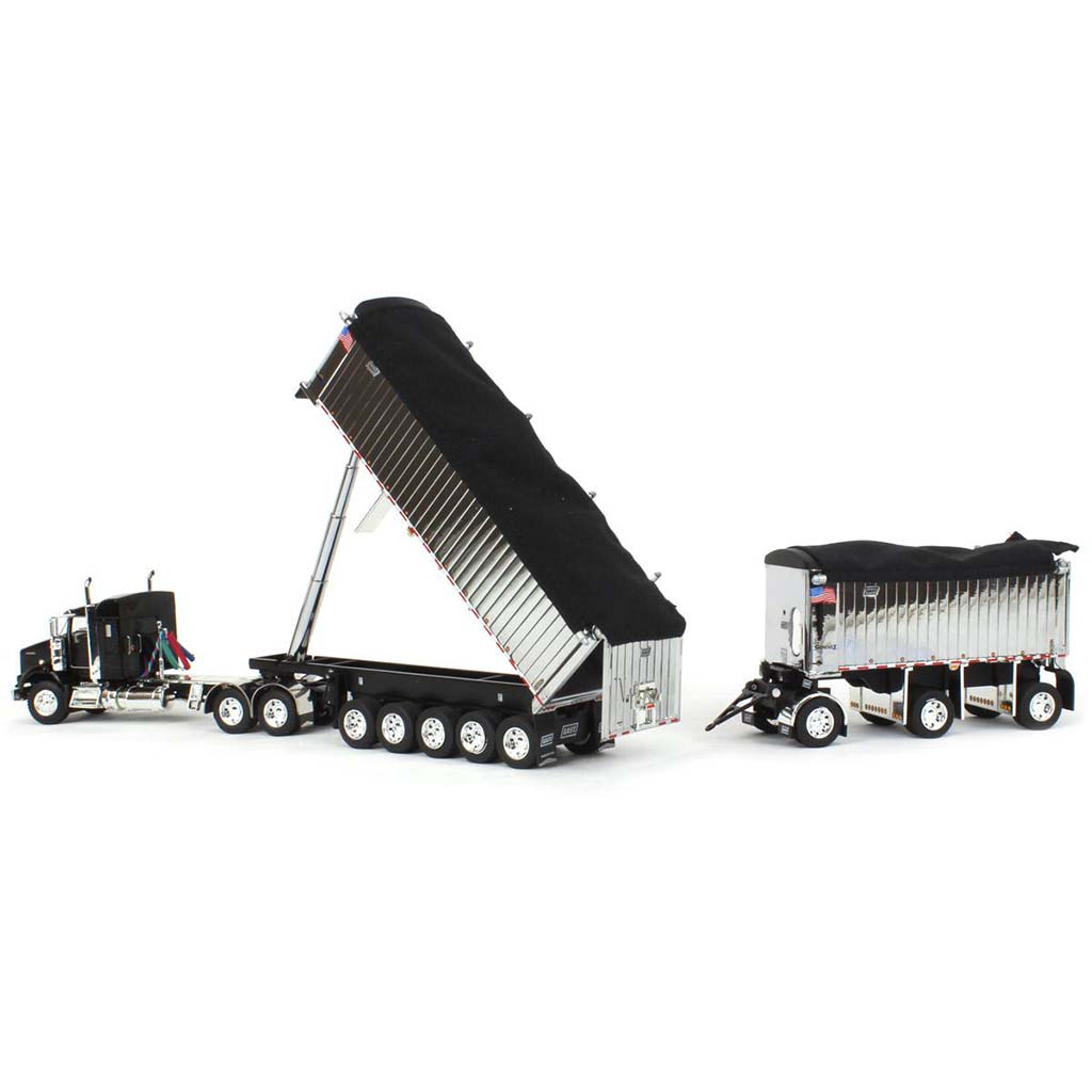 Kenworth T800 w/East Genesis II Michigan End Dump Trailer Set (Black)