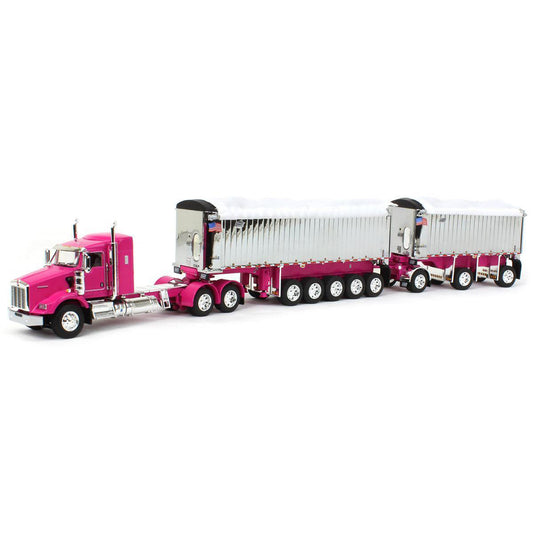 Kenworth T800 w/East Genesis II Michigan End Dump Trailer Set (Pink)