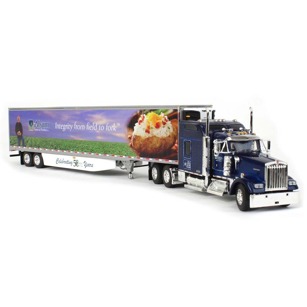 Kenworth W900L w/53' Utility Reefer Van Trailer "Alsum Farms"