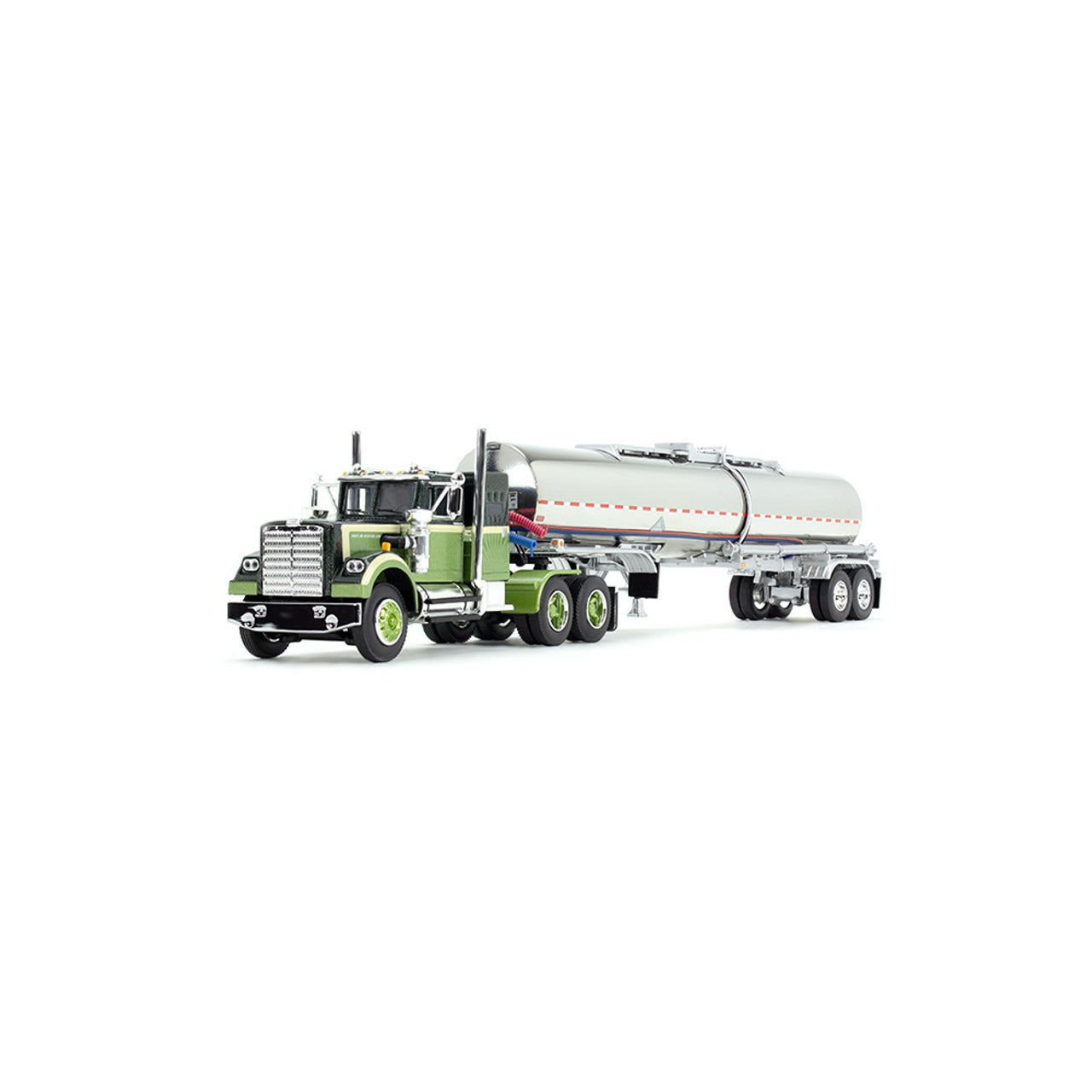 White Western Star 4900 w/Brenner Chemical Tanker Trailer (Dark Green/Olive)