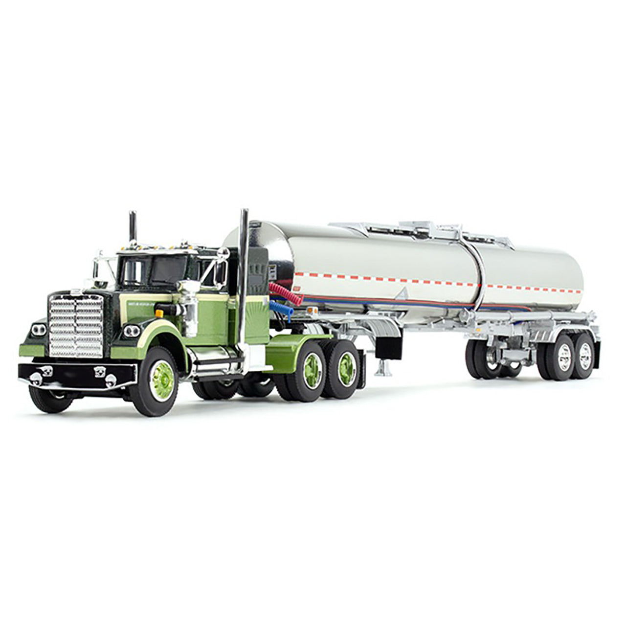 White Western Star 4900 w/Brenner Chemical Tanker Trailer (Dark Green/Olive)