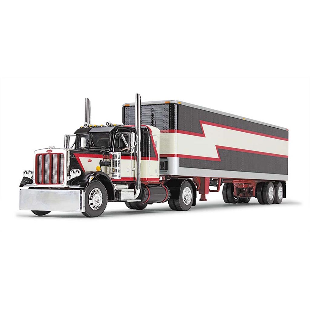 Peterbilt 359 w/40' Vintage Dry Van Trailer (Black/Red/Cream)