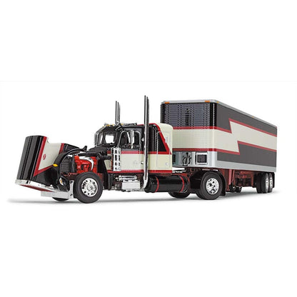 Peterbilt 359 w/40' Vintage Dry Van Trailer (Black/Red/Cream)