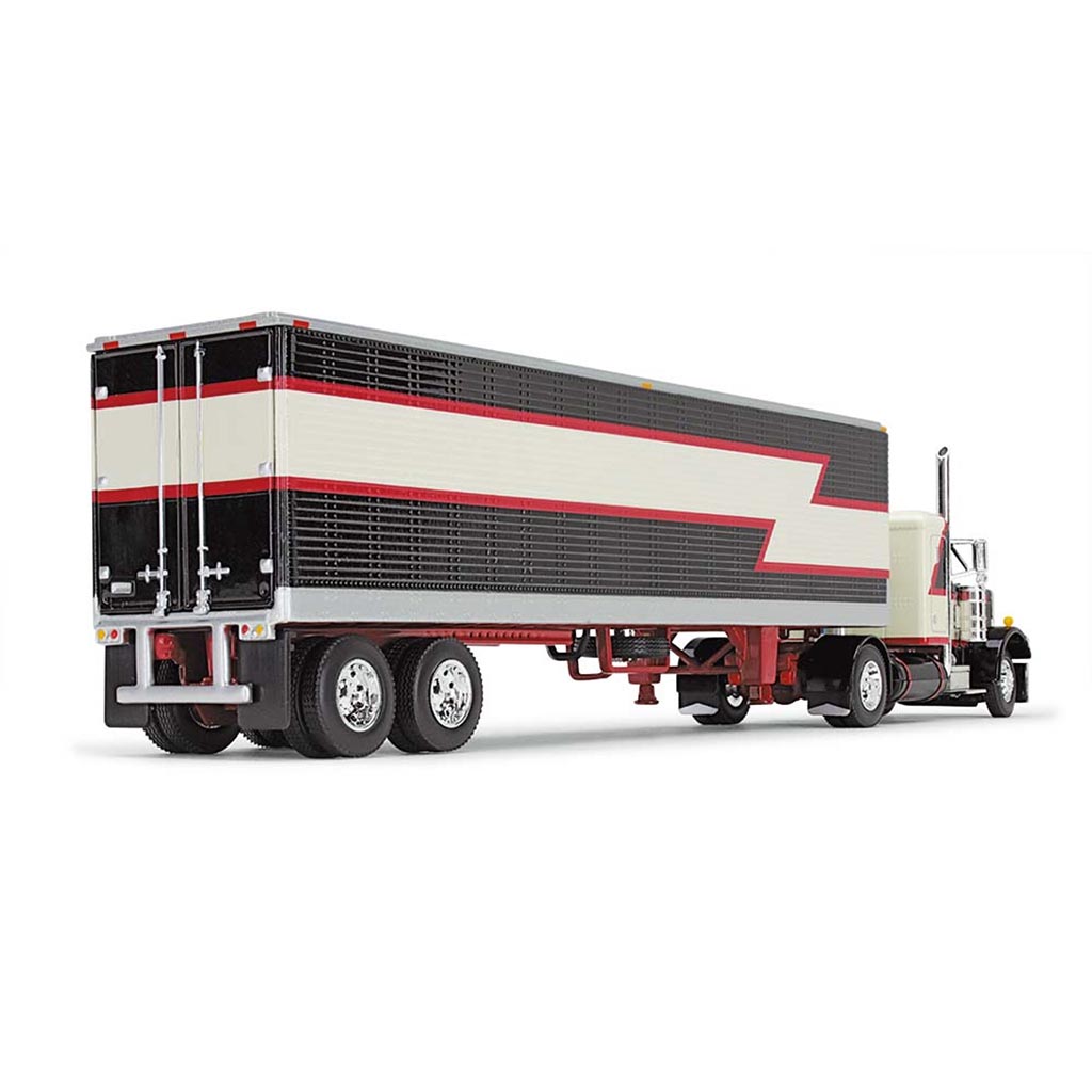 Peterbilt 359 w/40' Vintage Dry Van Trailer (Black/Red/Cream)