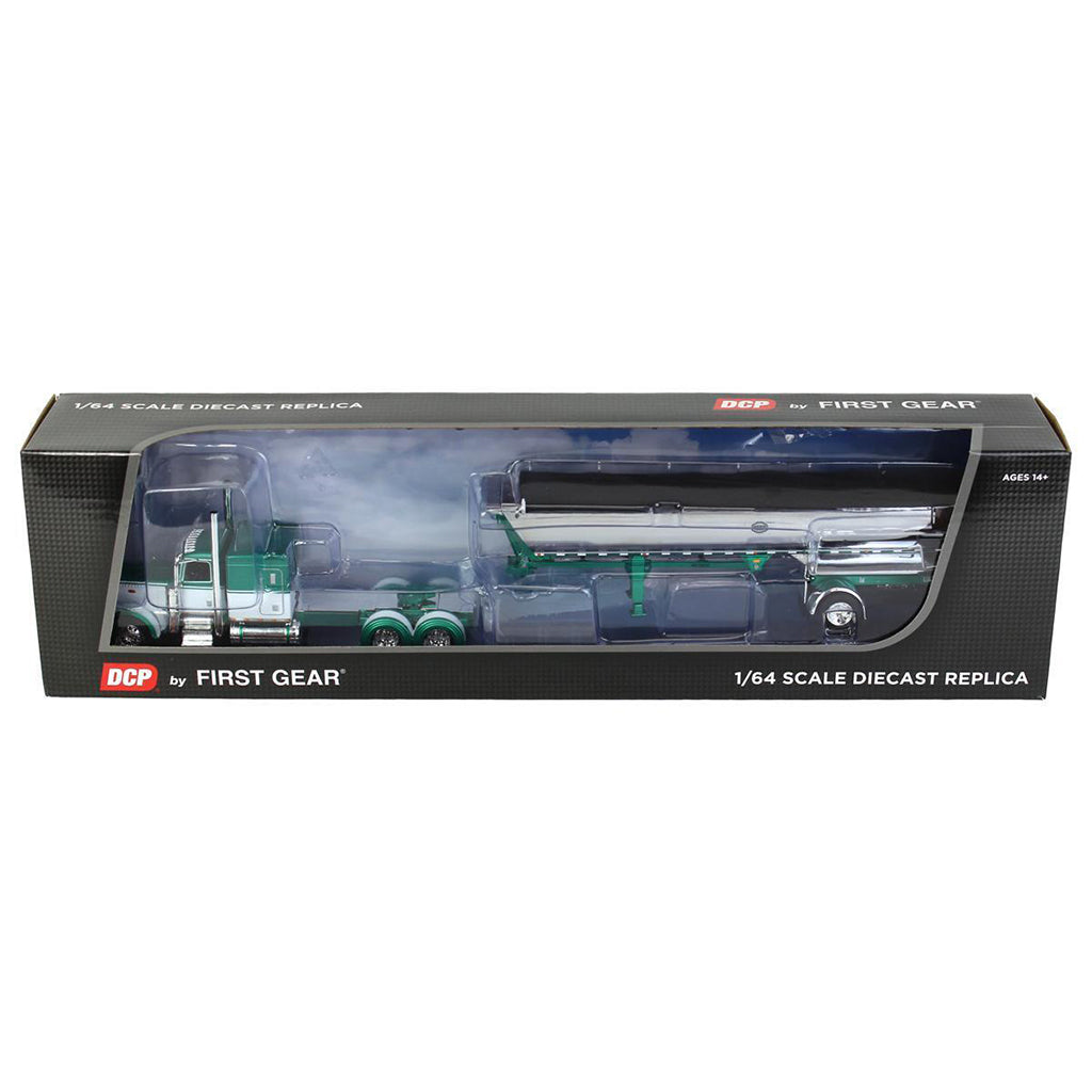 Peterbilt 389 w/MAC 'Simizer Round Bottom End Dump Trailer (Green/White)