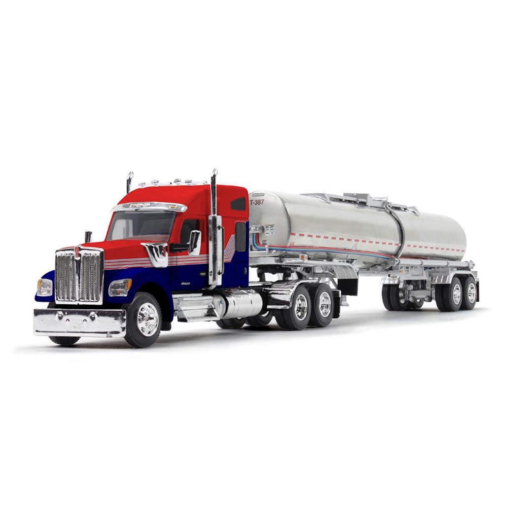 Kenworth W990 w/Brenner Chemical Tanker Trailer (Red/Navy Blue)