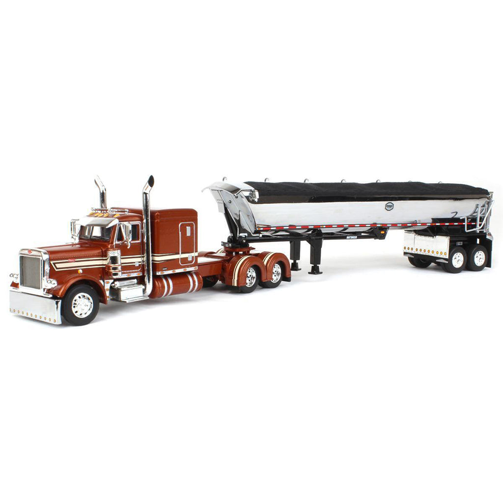 Peterbilt 379 w/MAC 'Simizer Round Bottom End Dump Trailer (Burnt Orange/Tan)