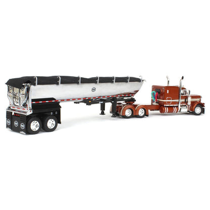 Peterbilt 379 w/MAC 'Simizer Round Bottom End Dump Trailer (Burnt Orange/Tan)