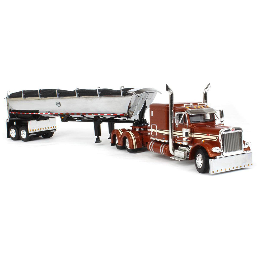 Peterbilt 379 w/MAC 'Simizer Round Bottom End Dump Trailer (Burnt Orange/Tan)