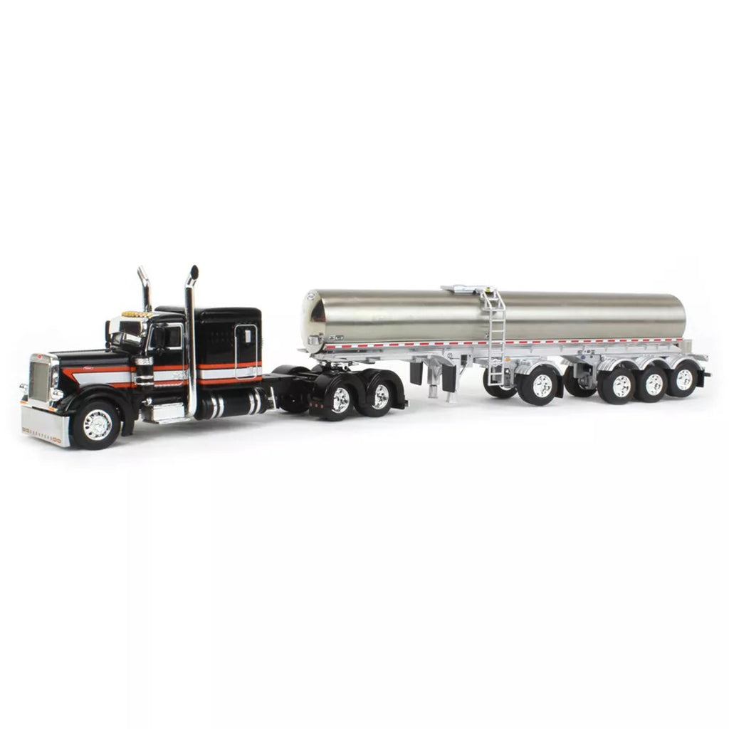 Peterbilt 379 w/Walker Quad-Axle Milk Tanker Trailer (Black/Red/White)