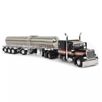 Peterbilt 379 w/Walker Quad-Axle Milk Tanker Trailer (Black/Red/White)