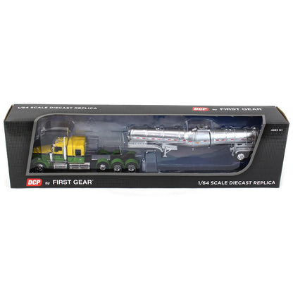 Kenworth W900L Tri-Axle w/Polar Deep Drop Tanker Trailer "Z" (Green/Yellow/Silver)