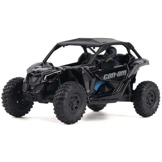 Model of a Can-Am Maverick X3 X rs Turbo RR Side-by-Side ATV (Triple Black) on a White Background