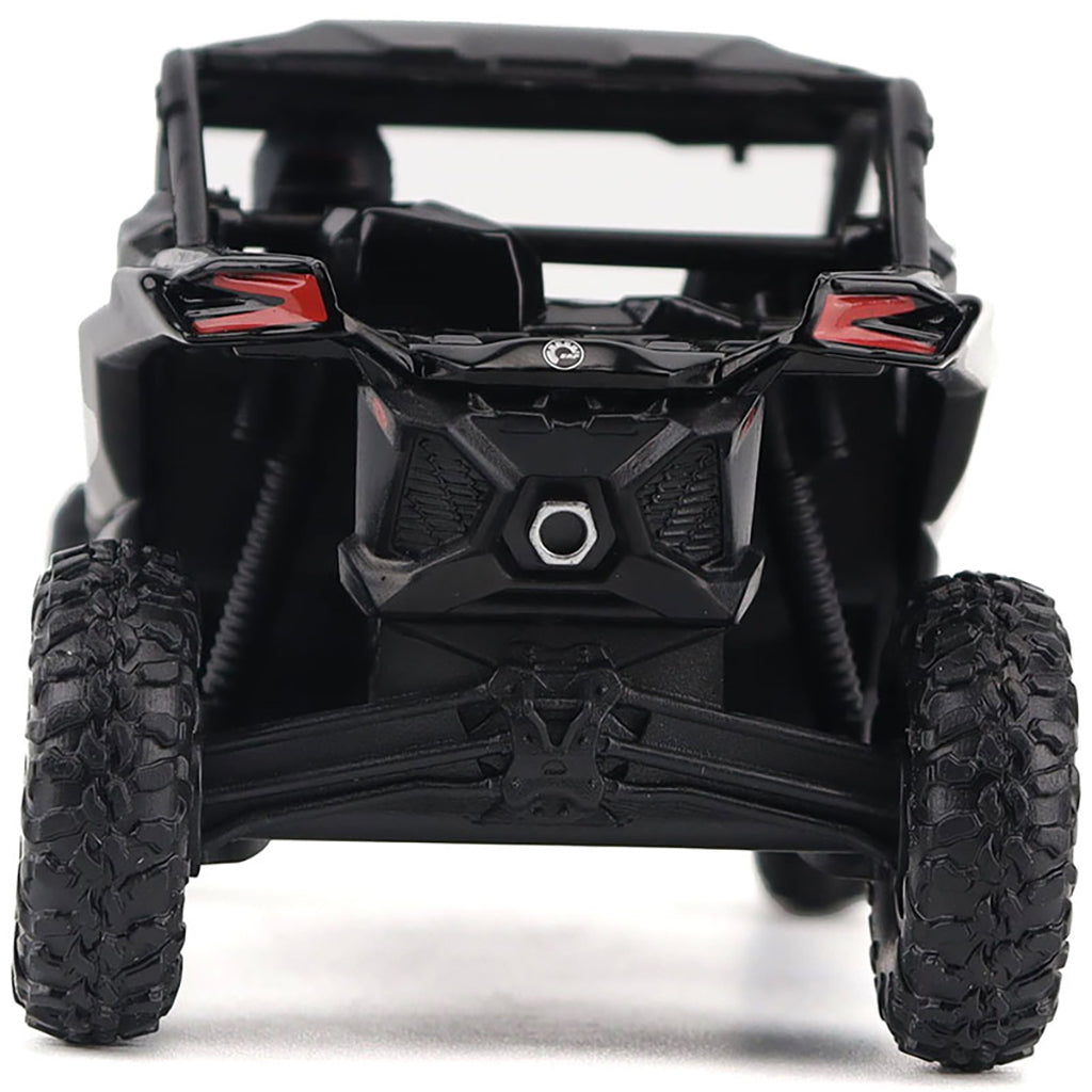 Model of a Can-Am Maverick X3 X rs Turbo RR Side-by-Side ATV (Triple Black) on a White Background