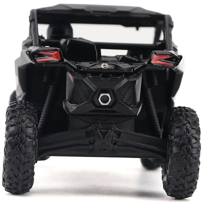 Model of a Can-Am Maverick X3 X rs Turbo RR Side-by-Side ATV (Triple Black) on a White Background