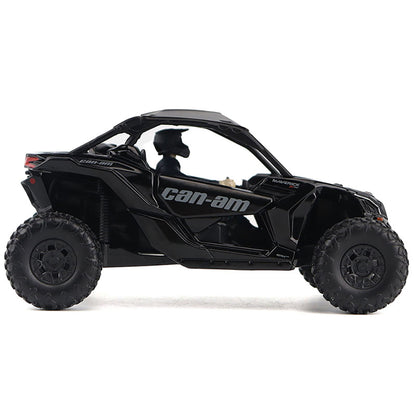 Model of a Can-Am Maverick X3 X rs Turbo RR Side-by-Side ATV (Triple Black) on a White Background